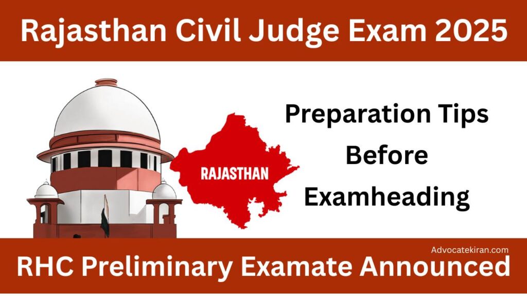 Rajasthan Civil Judge Exam 2025