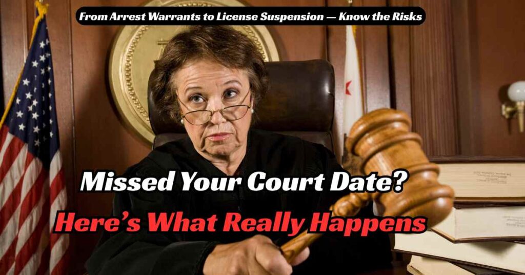 What happens if you don’t show up for court in the US – legal consequences explained with arrest warrant risks and default judgment overview